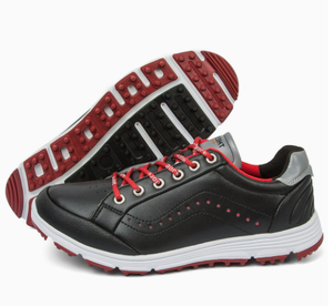 Chaussures de golf en cuir véritable pour hommes, baskets athlétiques, chaussures de sport pour terrain de golf, semelle extérieure en caoutchouc, grande taille - Product Image 3