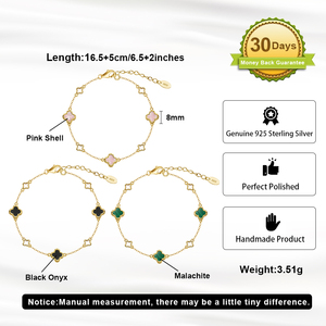 <span class=keywords><strong>Pulsera</strong></span> GMB68 RINNTIN <span class=keywords><strong>de</strong></span> Moda con Trébol <span class=keywords><strong>de</strong></span> Cuatro Hojas en Plata <span class=keywords><strong>de</strong></span> Ley 925 y <span class=keywords><strong>Perlas</strong></span> <span class=keywords><strong>de</strong></span> Concha - Product Image 4