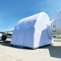 Tente de maintenance aéronautique temporaire gonflable en bâche PVC de haute qualité, imperméable, durable et résistante au vent, pour les réparations de moteurs à réaction