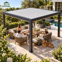 Pergola bioclimatique prête à l'emploi, pergola à lames orientables en aluminium, toit rotatif réglable pour jardin, terrasse, vie en plein air