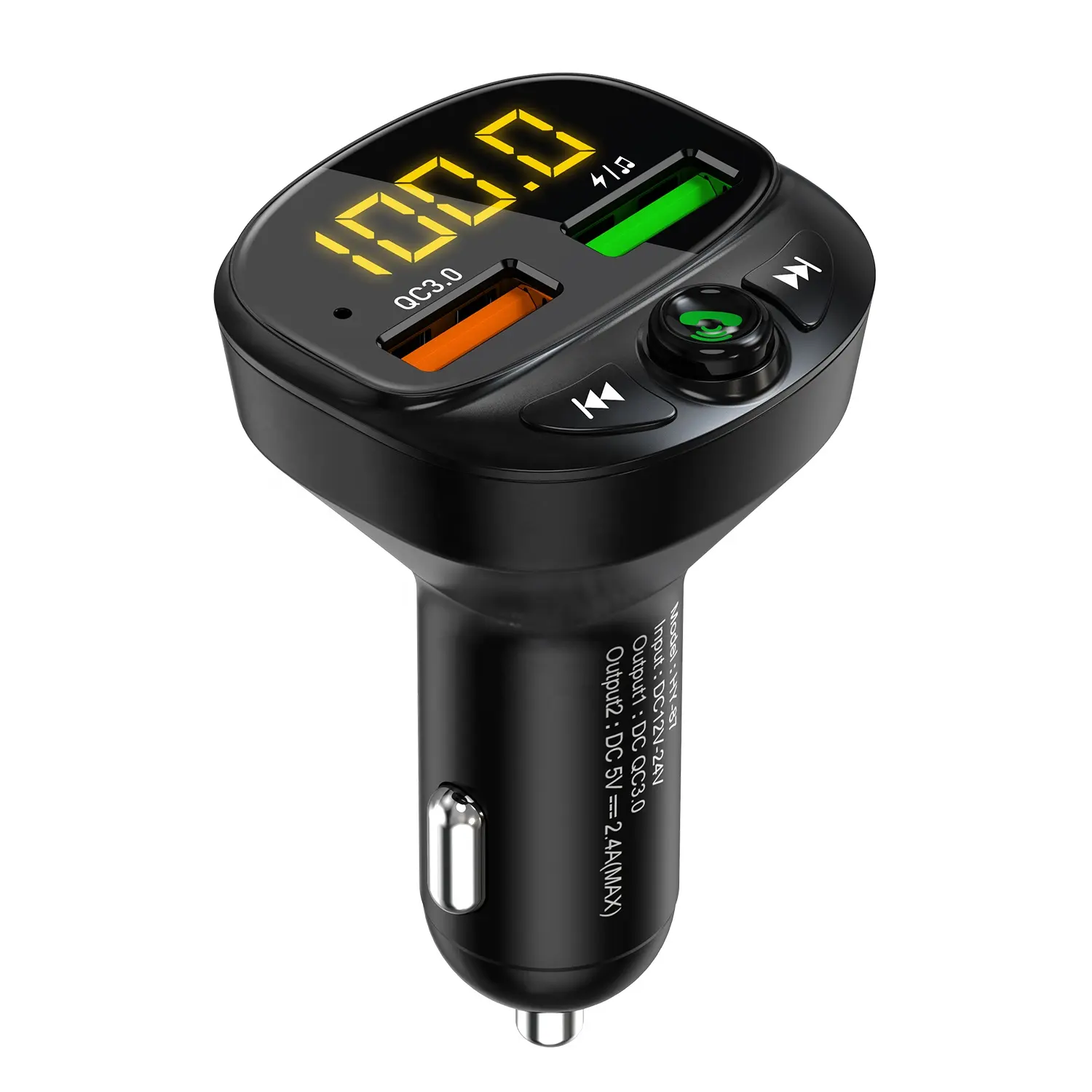 USLION Smartphone Charger Car Kit FM Transmitter Car MP3 Player Dual USB Fast Phone Car Charger Android