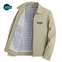 Blazer d'affaires homme printemps-automne, nouveau style classique, coupe-vent, chauffant, grande taille, en tissu polyester teint, veste utilitaire