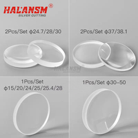 Halansm 1 pièce/ensemble Dia.15-50 fibre de silice fondue concave unique lentille de collimation de mise au point Laser convexe CO2 Tube Laser tête Laser de rechange