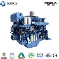 Moteur diesel marin Weichai WP12 600HP 4 temps 6 cylindres turbocompressé pour la pêche commerciale, les remorqueurs et les bateaux d'ingénierie
