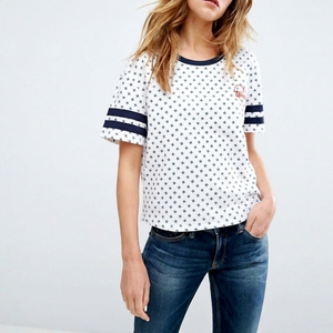 Blusa y Tops elegantes con estampado Allover para mujer - Product Image 1