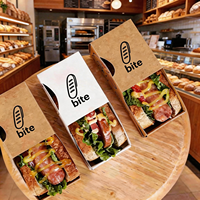 ETpack Vente en gros Boîte d'emballage de qualité alimentaire Boîte de papier Boîte d'emballage pour sandwich et hamburger Petit déjeuner