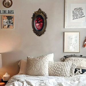 Panel colgante de resina con forma de corazón, decoración de pared ovalada de estilo gótico, decoración del hogar, adorno para el día de San Valentín - Product Image 3