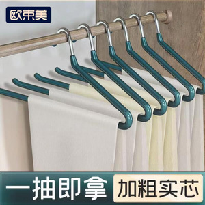 ไม้แขวนกางเกงเคลือบนาโนกันลื่น สำหรับจัดเก็บเสื้อผ้าไหม แบบตะขอ - Product Image 4