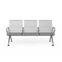 Chaise de banc en acier LEADCOM L-W01, chaises d'hôpital pour patients, chaise de salle d'attente, chaise à assise en arceau, usage commercial