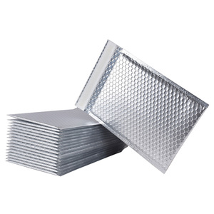 Bubble Mailer 50 #000 Glamour Metallic Silver Poly S Envelopes 4x8 Extra Luftpolsterumschläge A5