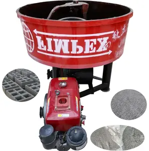 Electric Diesel Power Construction Mixing Equipment Hollow Brick Material Sand Concrete Cement Mixer Pan Machine Price For Sale
