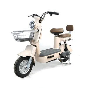 2024 Wholesale Vintage Ebike Electric Bike Scooter 400W Electric Bicycle Electric City Bike With Basket