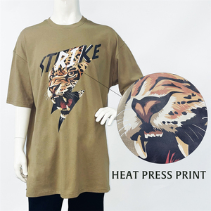Logo personnalisé 100% coton imprimé graphique T-shirt pour hommes 180GSM surdimensionné mode T-shirts décontractés - Product Image 4