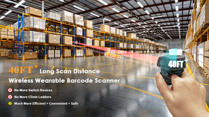 Ef02 Vòng Wearable điện thoại di động Ring-shaped 1D 2D <span class=keywords><strong>Bluetooth</strong></span> Máy quét mã vạch cho kho và hậu cần - Product Image 5