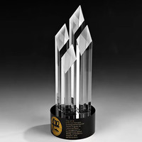Trofeo de Cristal Noble, Premio de Vidrio Grabado Personalizado para Reconocimiento Corporativo, Recuerdo de Competición Deportiva, Regalo, Decoración de Escritorio