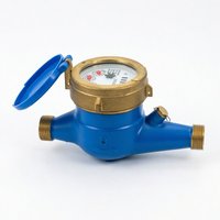 OEM Heavy Duty Brass Multi Jet Mechanical Dry Water Meter With Adjust Movement Outside
