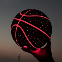 Ballon de basketball officiel de taille 29,5 en PU, lumineux dans le noir, personnalisé, vente en gros pour l'entraînement, avec possibilité de petites commandes