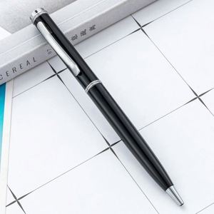 Bolígrafo Promocional de Metal Negro de 1.0 mm con Logotipo Personalizado, Mecanismo de Giro, para Negocios, Hoteles y Regalos - Product Image 4