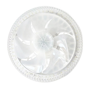Ventilateur de plafond en cristal Pion Supply avec moteur AC, éclairage LED E27, télécommande, 3 vitesses réglables, température de couleur ajustable, montage encastré - Product Image 5