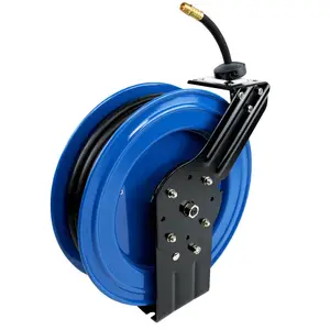 Spring Hose Reel Car Washing Retractable Water Air Hose Metal Reel 15m 10m