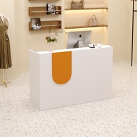 Comptoir de caisse pour petites boutiques, salons de beauté et de manucure, bureau de réception tendance en MDF, table de bar pour magasin de vêtements et salon de coiffure