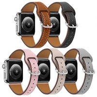Bracelet en cuir véritable pour Watch 7, style mode, fin, avec boucle ardillon, nouvelle arrivée transfrontalière, vente en gros