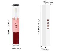 Gloss à lèvres vegan double embout, fini mat, peel-off, teinté, liquide, effet miroir, hydratant, waterproof, longue tenue, OEM
