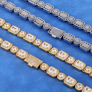 Collar de Cadena Cubana de Lujo Chapado en Oro de 18K y Plata de Ley 925 con Moissanita VVS, Estilo Hip Hop Iced Out, Pasa Prueba de Diamante, Para Hombre - Product Image 6