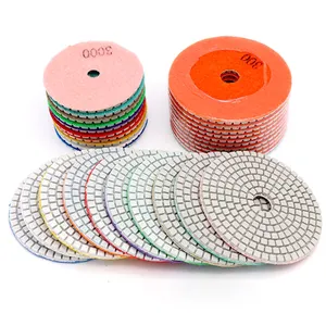 4inch Diamond Hook And Loop Backing Polishing Pad For Grinding Stone