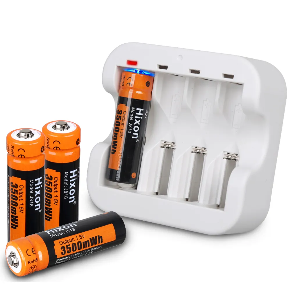 New trending 1.5V 3500mWh 14500 li-ion battery rechargeable AA batteries for sale