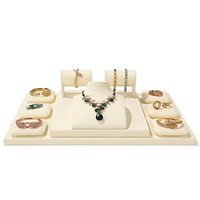 Présentoirs et plateaux pour bijoux, support de présentation pour bagues, colliers, boucles d'oreilles et bracelets, organisateur de vitrine de comptoir pour diffusion en direct