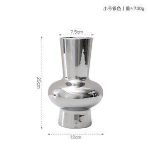 <span class=keywords><strong>Vase</strong></span> à fleurs en céramique de luxe, style nordique, galvanoplastie, argent, or, <span class=keywords><strong>vase</strong></span> de <span class=keywords><strong>pampa</strong></span> lisse pour décoration de bureau et de maison - Product Image 6