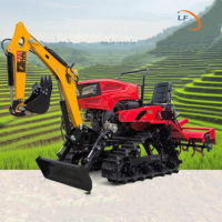 Tracteur chenillé 35 CV, mini-motoculteur agricole, motoculteur rotatif sur chenilles 35 CV