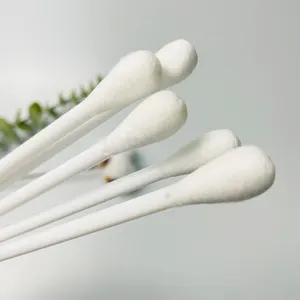 Hisopo de algodón de diagnóstico Vaginal estéril desechable de 183mm con mango hueco rígido bastoncillo de algodón