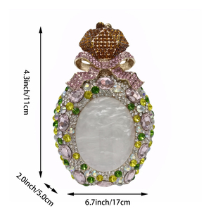 Women Elegant Crystal Perfume Bottle Evening Bag Glitter Gemstone Bowknot <b>Clutch</b> Purse for Family Gathering Cocktail - Product Image 6