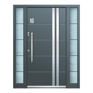 Thiết Kế Mới Hiện Đại Khu Dân Cư Biệt Thự Bên Ngoài Cửa Phía Trước Lối Vào Bằng Thép Không Gỉ Cửa Quay Với Khóa Thông Minh - Product Image 3