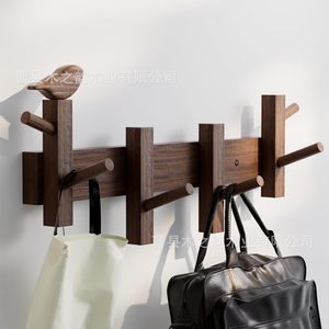 Wooden Bird Decorative <b>Wall</b> <b>Hooks</b> Solid Wood Multi <b>Hook</b> Coat Rack Entryway <b>Key</b> Holder Durable <b>Wall</b> Mounted Type - Product Image 1