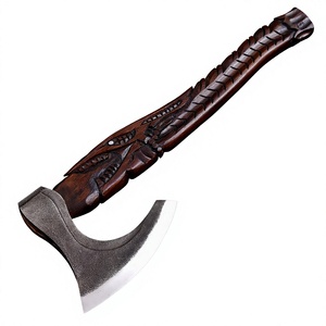 Luxury Handmade Damascus Steel <b>Axe</b> Featuring Sharp Blade and Wooden <b>Handle</b> for Camping, Collectors and Outdoor Enthusiasts - Product Image 6