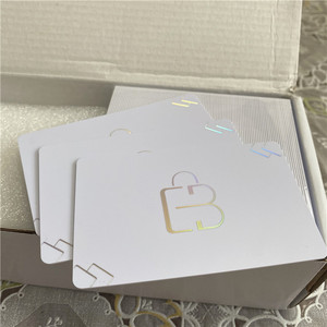 Carte de visite NFC blanche GSC avec logo, carte intelligente étanche pour contrôle d'accès, technologie RFID, hologramme de sécurité, carte NFC - Product Image 3