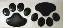Autocollants de voiture en gros, décalcomanies 3D Patte d'animal, empreintes de pattes de chien, accessoires autocollants pour moto - Product Image 3