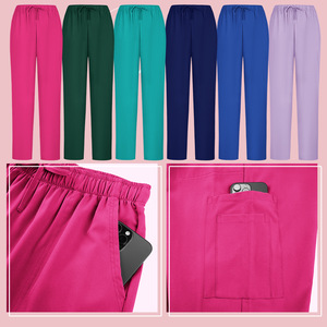 Female Scrub Suit Set Solid Color Moisture Wicking Hospital Uniform Women's Workwear Split Design - Product Image 4