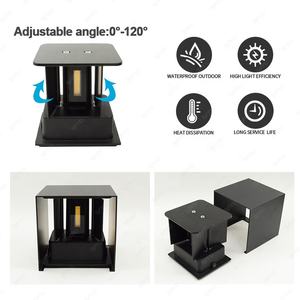 Lamparas de pared al aire libre d'intérieur nordique moderne en aluminium carré haut en bas applique murale décorative chambre à coucher lampes murales led - Product Image 5