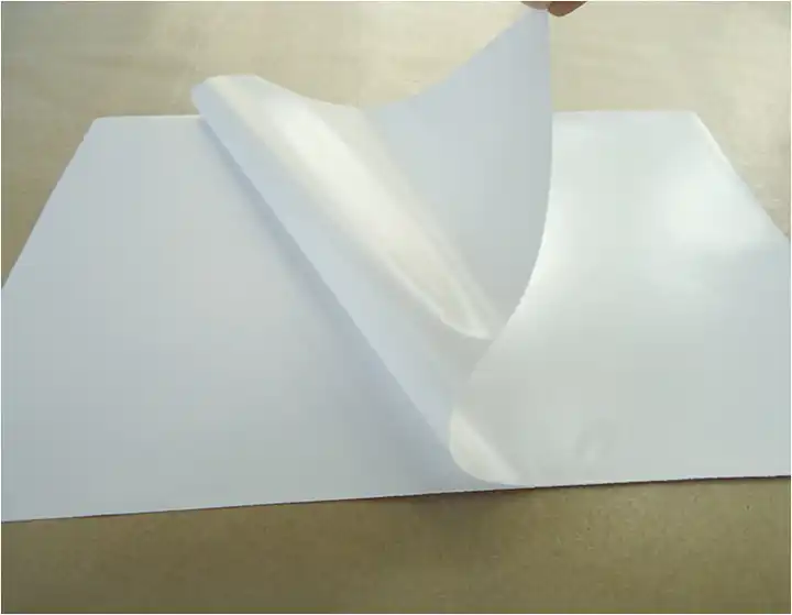 self adhesive semi gloss coated paper