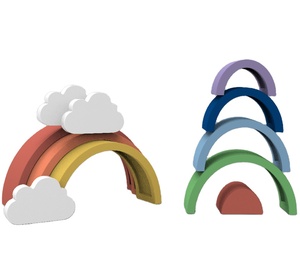 Đồ Chơi Trẻ Em Xếp Chồng 7 Miếng Xếp Chồng Nhà Máy 2022, Đồ Chơi Giáo Dục THÁP CẦU VỒNG - Product Image 3