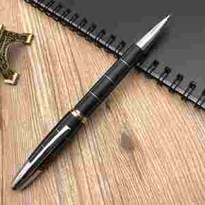Bolígrafos de Metal con Rejilla Negra, Escritura Suave, Duraderos, Regalo Promocional de Oficina, Artículos de Papelería - Product Image 2