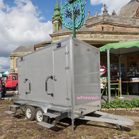 WC mobile préfabriqué portable pour l'extérieur, avec douche, en panneaux sandwich durables, à louer ou à vendre, chariot WC
