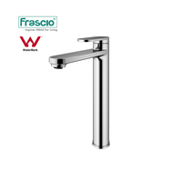 Frascio laiton corps monté sur pont eau chaude froide bassin robinet mélangeur cartouche en céramique robinet de salle de bain à un niveau