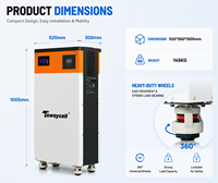 Batterie au phosphate de fer lithium Tewaycell 16KWH 10KWH 51.2V 314AH tout-en-un avec BMS intégré et onduleur 5KW pour PV EES