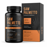 Capsules de Palmier Nain Avancées, Extrait d'Ortie et de Citrouille, Soutien de la Prostate, Bien-être Urinaire, Complément Alimentaire pour Hommes, Usine OEM ODM