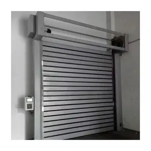 Aluminum rigid high speed rapid rolling shutter door for industry